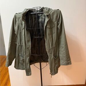 Olive Green Hooded Jacket